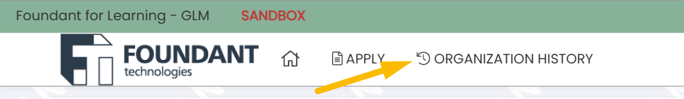 organization history button