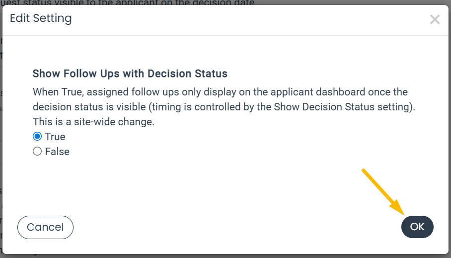 OK button