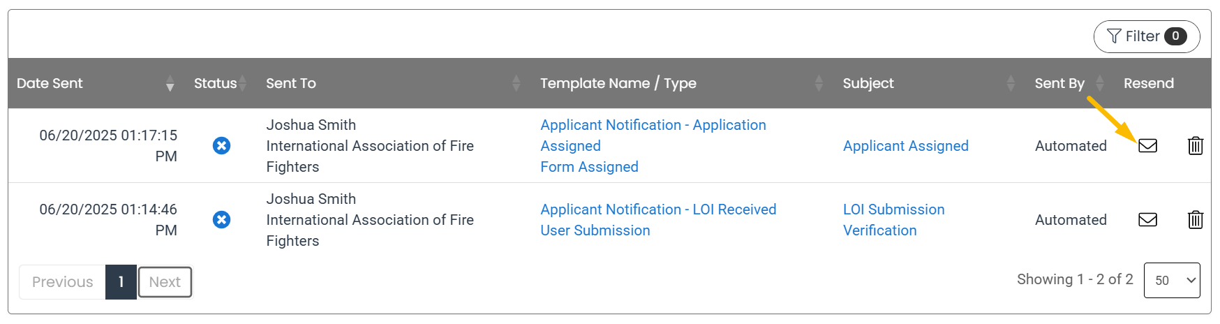 envelope icon