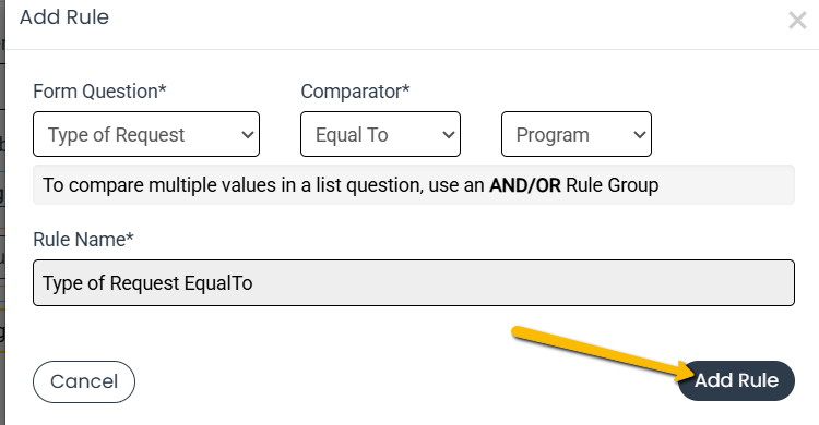 add rule