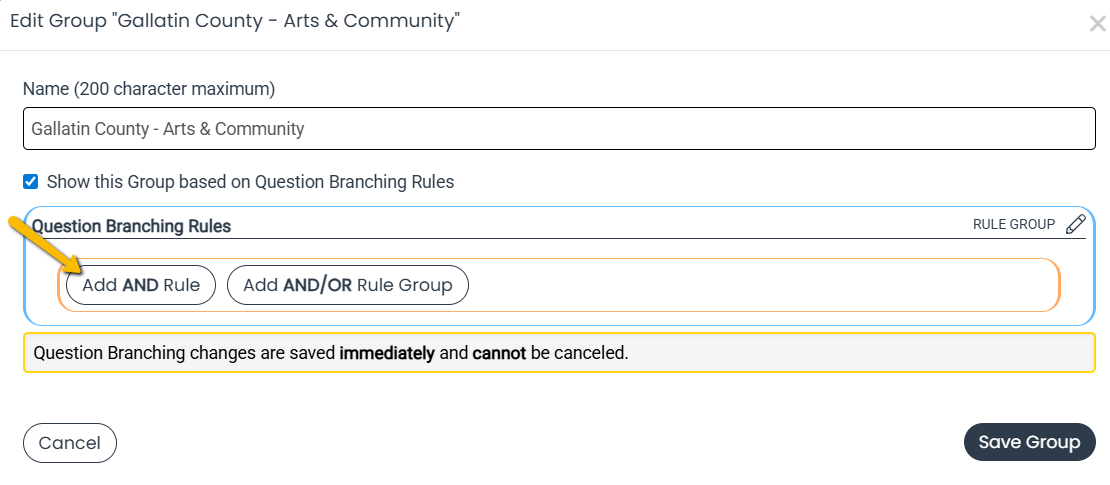 add and rule button