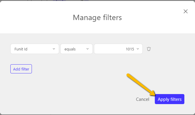 apply filter button