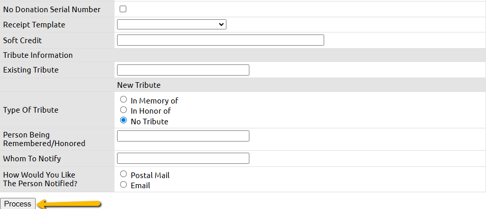 create donation button