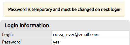 password change banner
