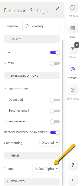 theme setting