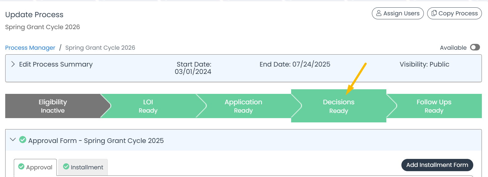 decisions stage