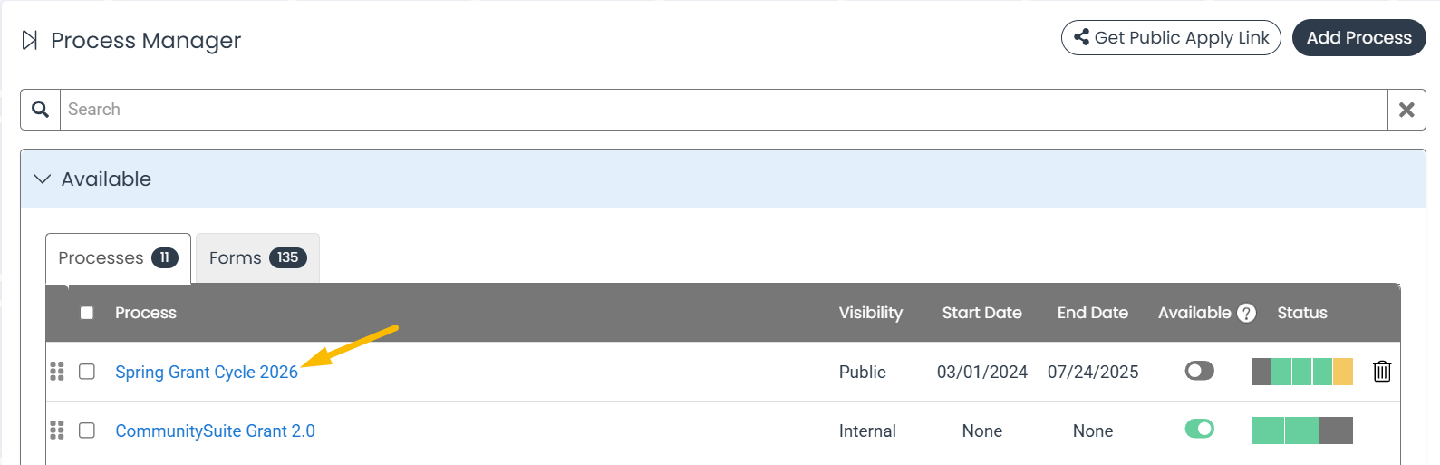 process name