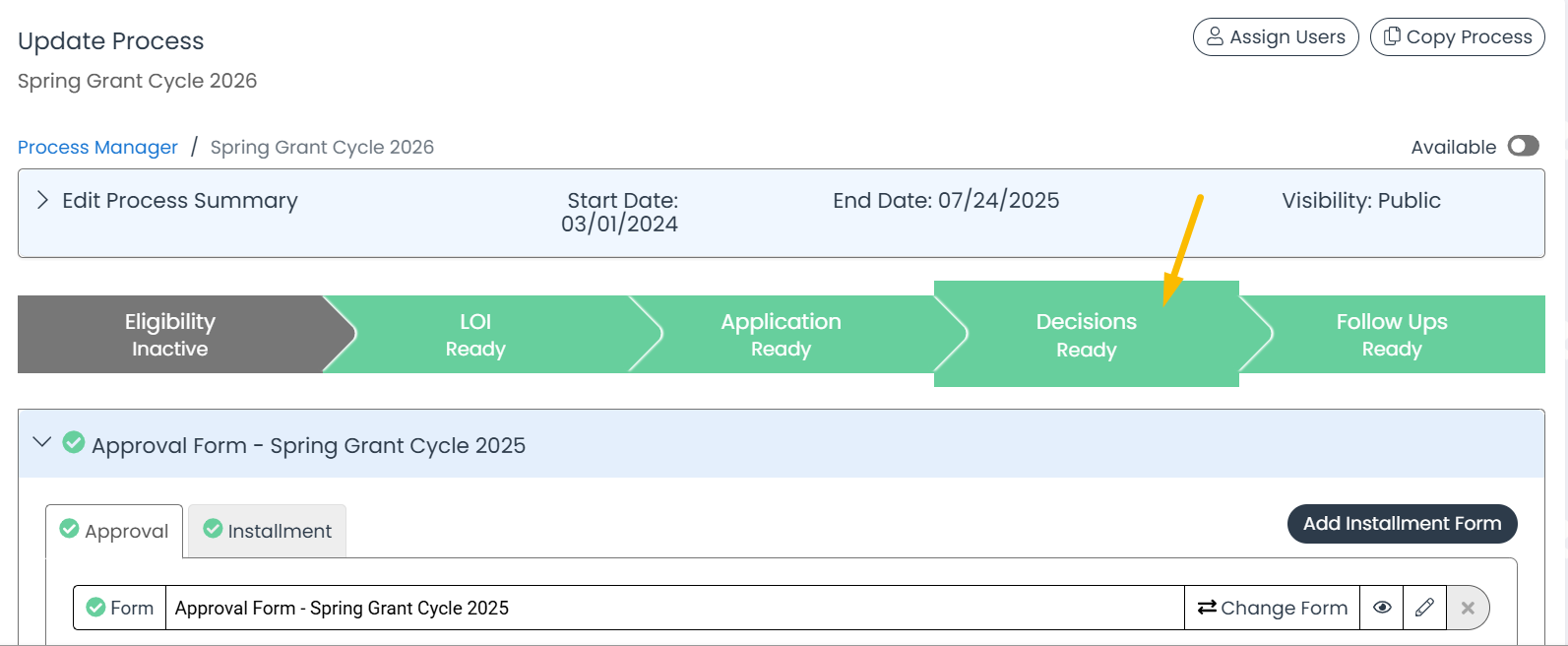 decisions stage