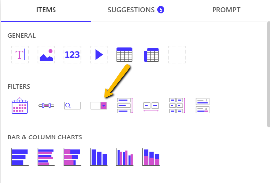 filter options