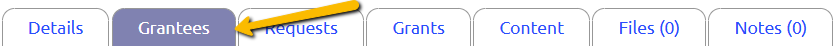 grantees tab