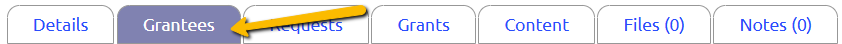 grantees tab