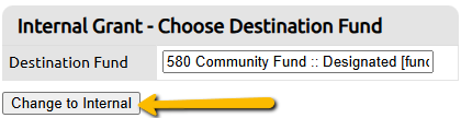 change to internal button