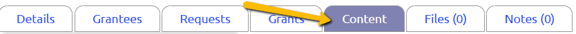 content tab