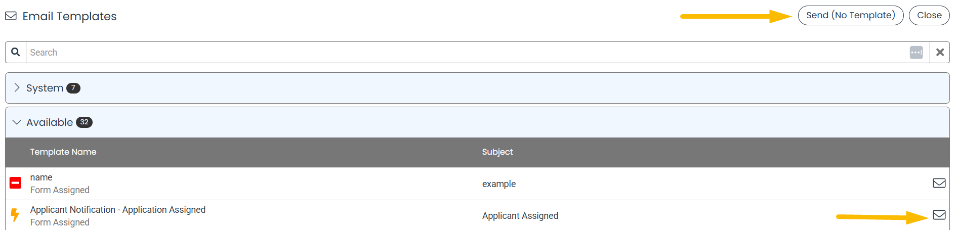 Envelope or no template icon