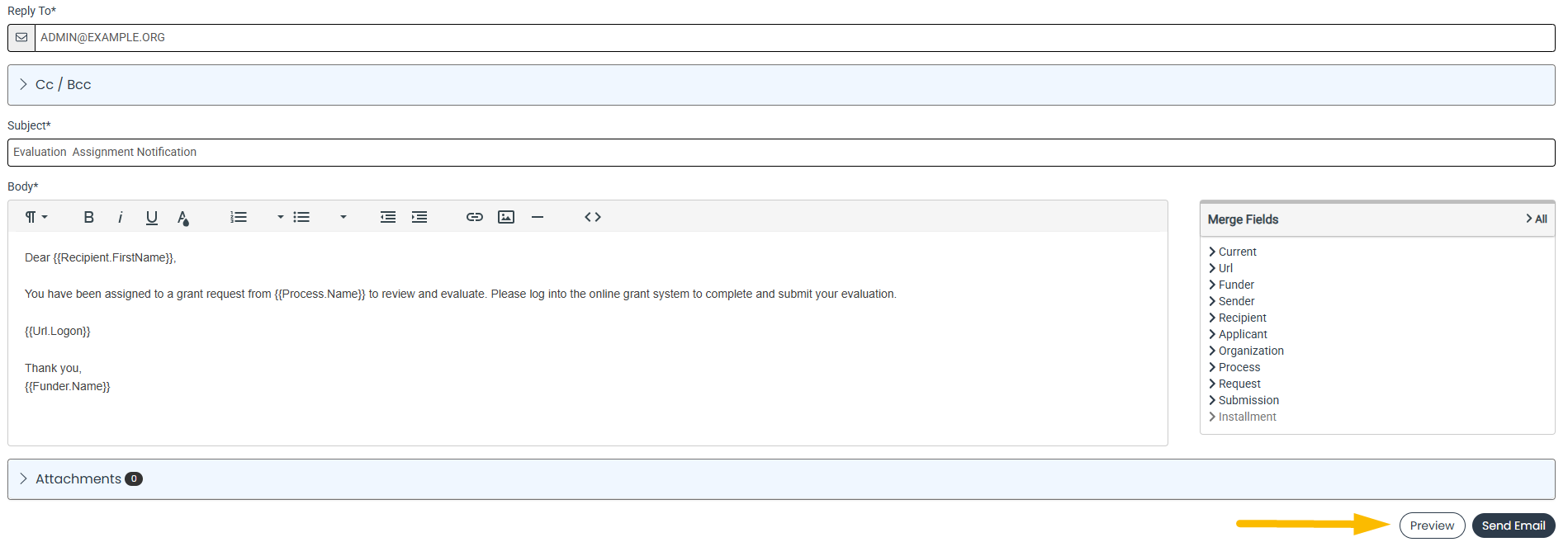 Preview Email