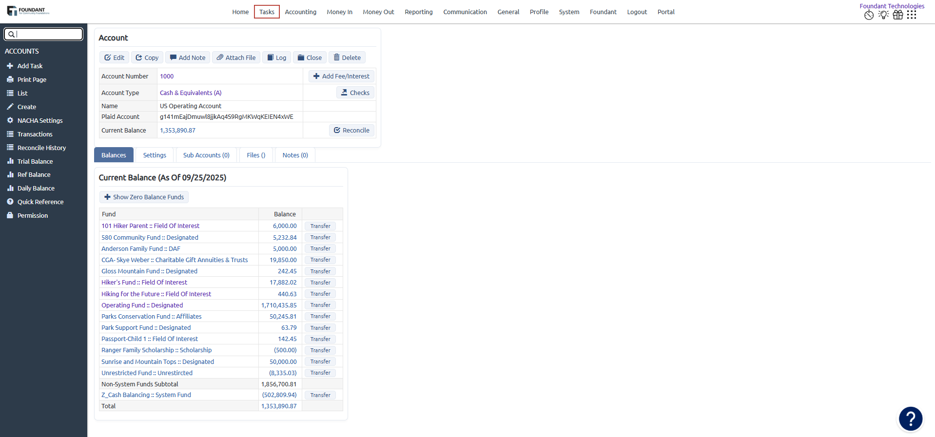 account record