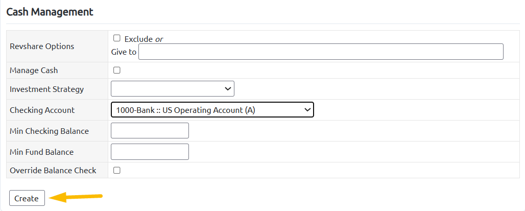 create button