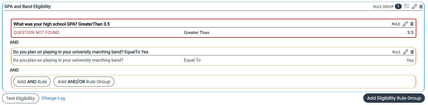 question not found error