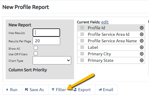 filter button