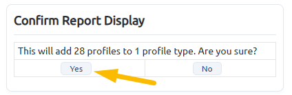 confirm report display