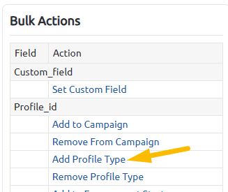 bulk action
