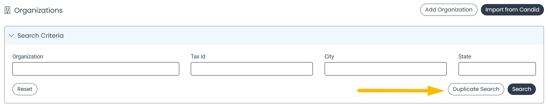 duplicate search button