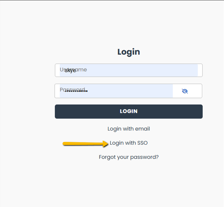 login with sso button