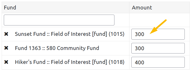 fund amount