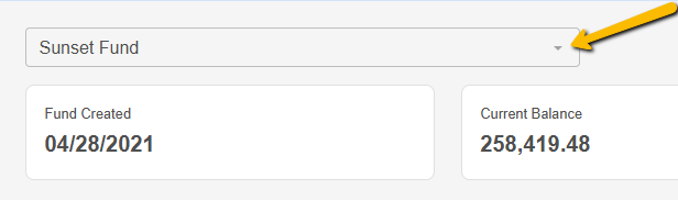 funds dropdown