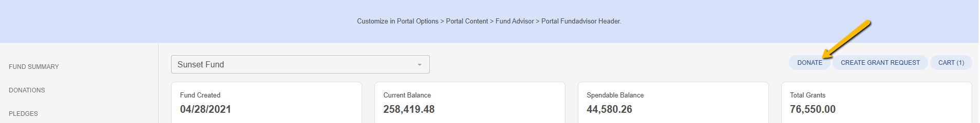 donate button