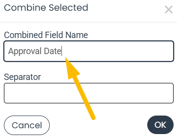 combined name field
