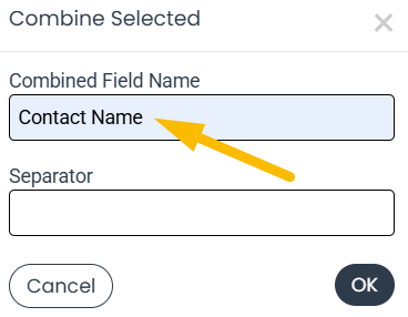 combined name field