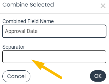 combined separator field