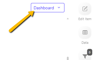 dashboard dropdown menu