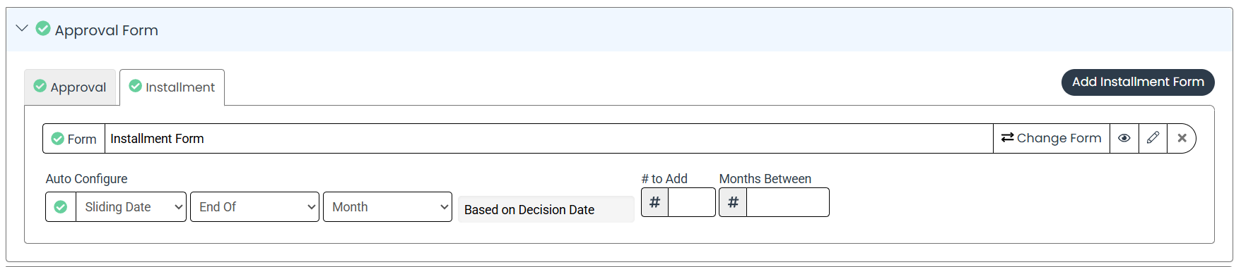 sliding date option