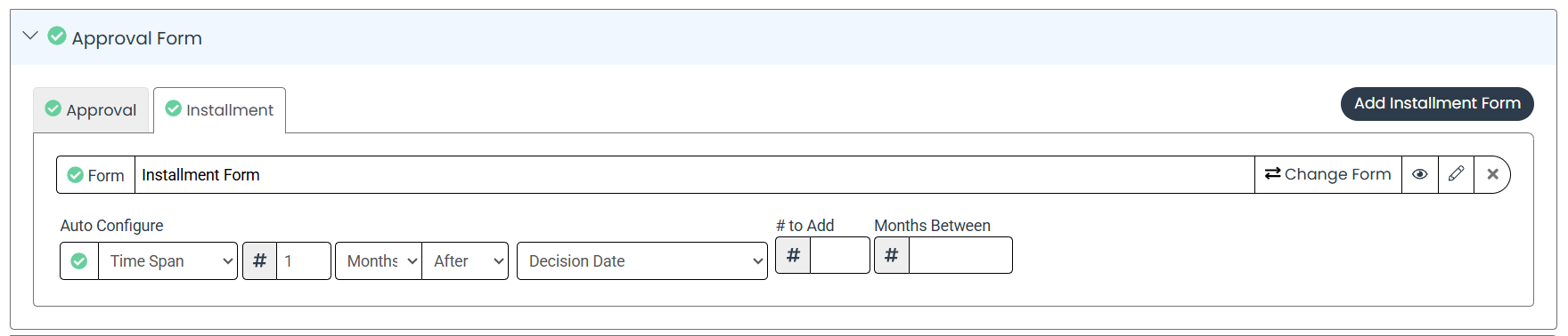 time span option