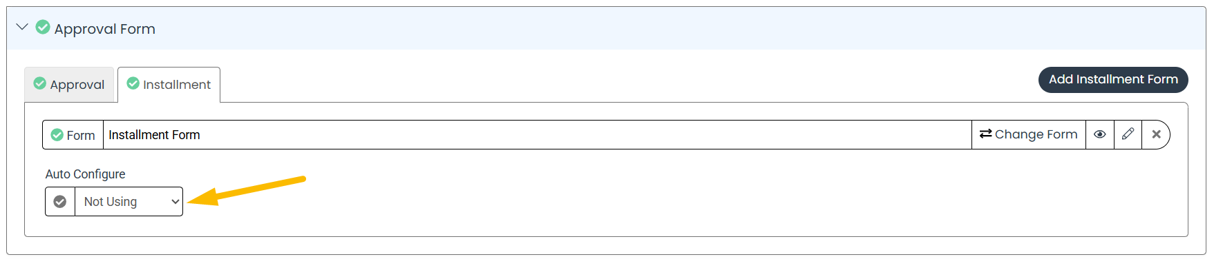 not using option