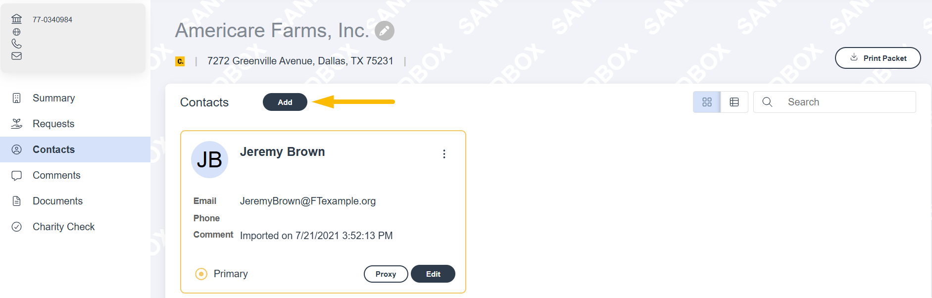 add button