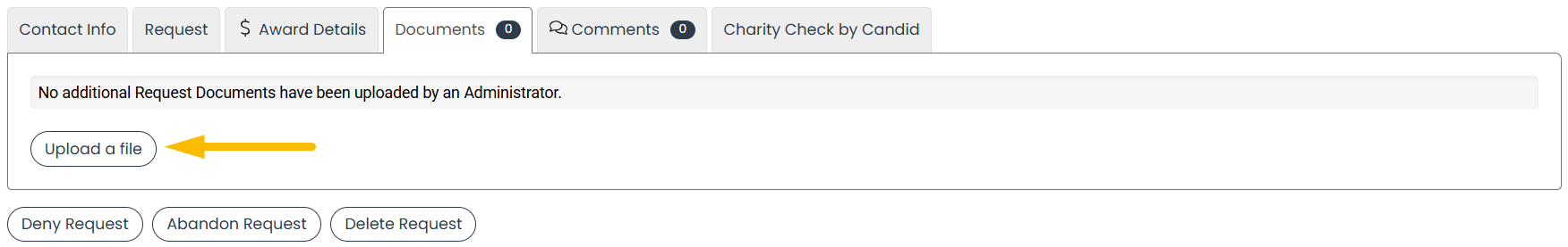 upload a file button
