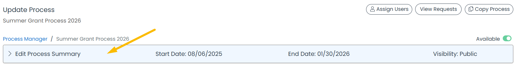 edit process summary