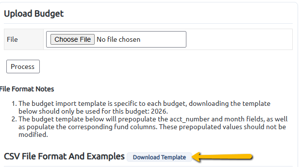 download template button