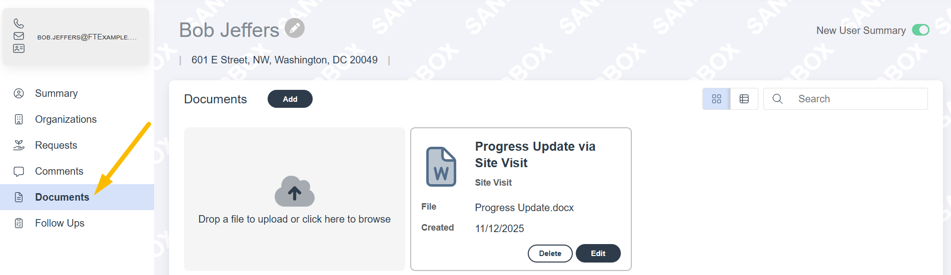 documents page