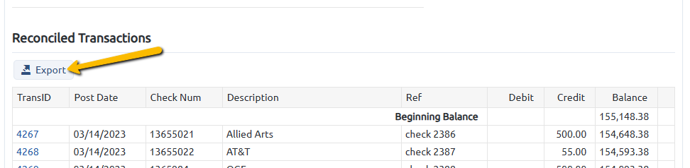 export button