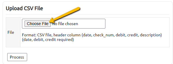 choose file button