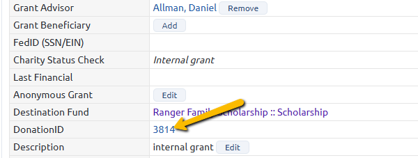 donation id