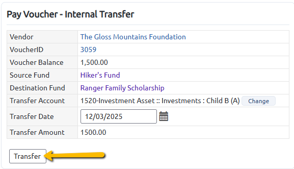 transfer button