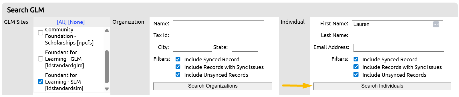 individual search