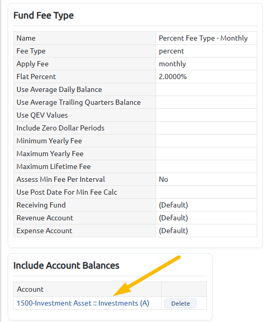 included account balances section