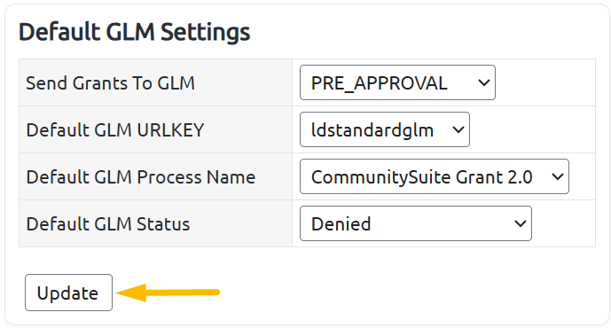 update button