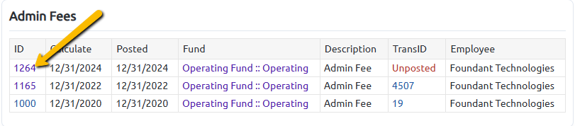 admin fee id